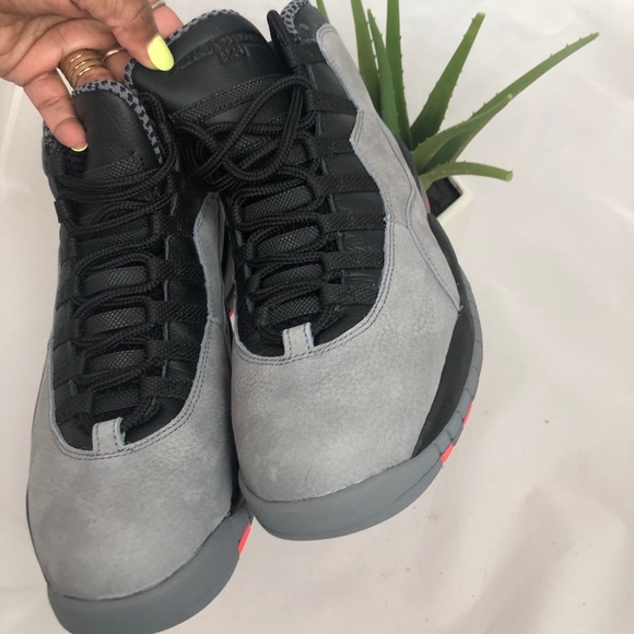 Air Jordan Retro 10 Cool Grey /INFRARED-BLACK - Picture 3 of 8